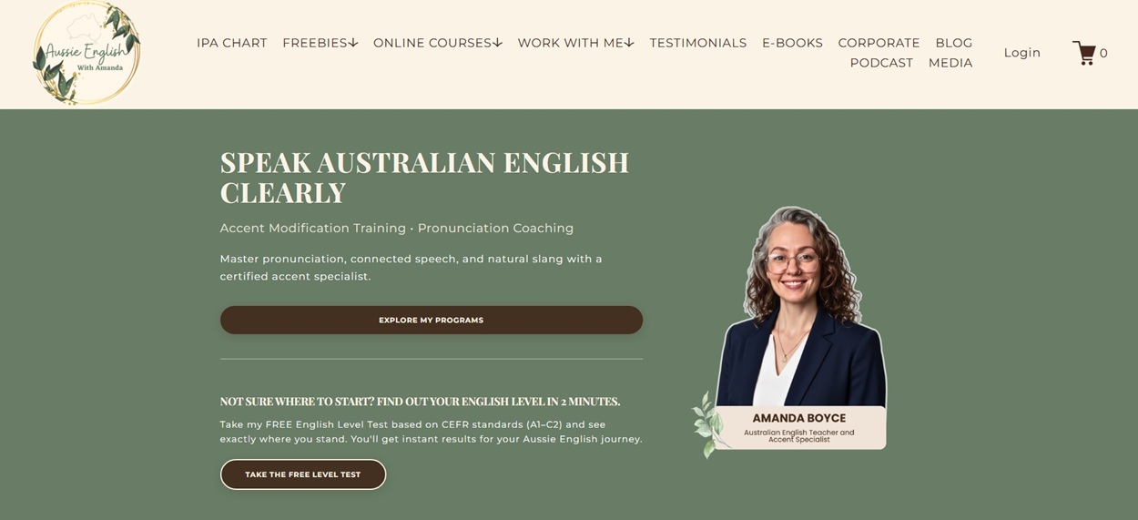 Aussie english with amanda- CASE STUDY